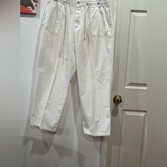 Baxter & wells white pant 100% cotton size 16. G-8 - Picture 1 of 8